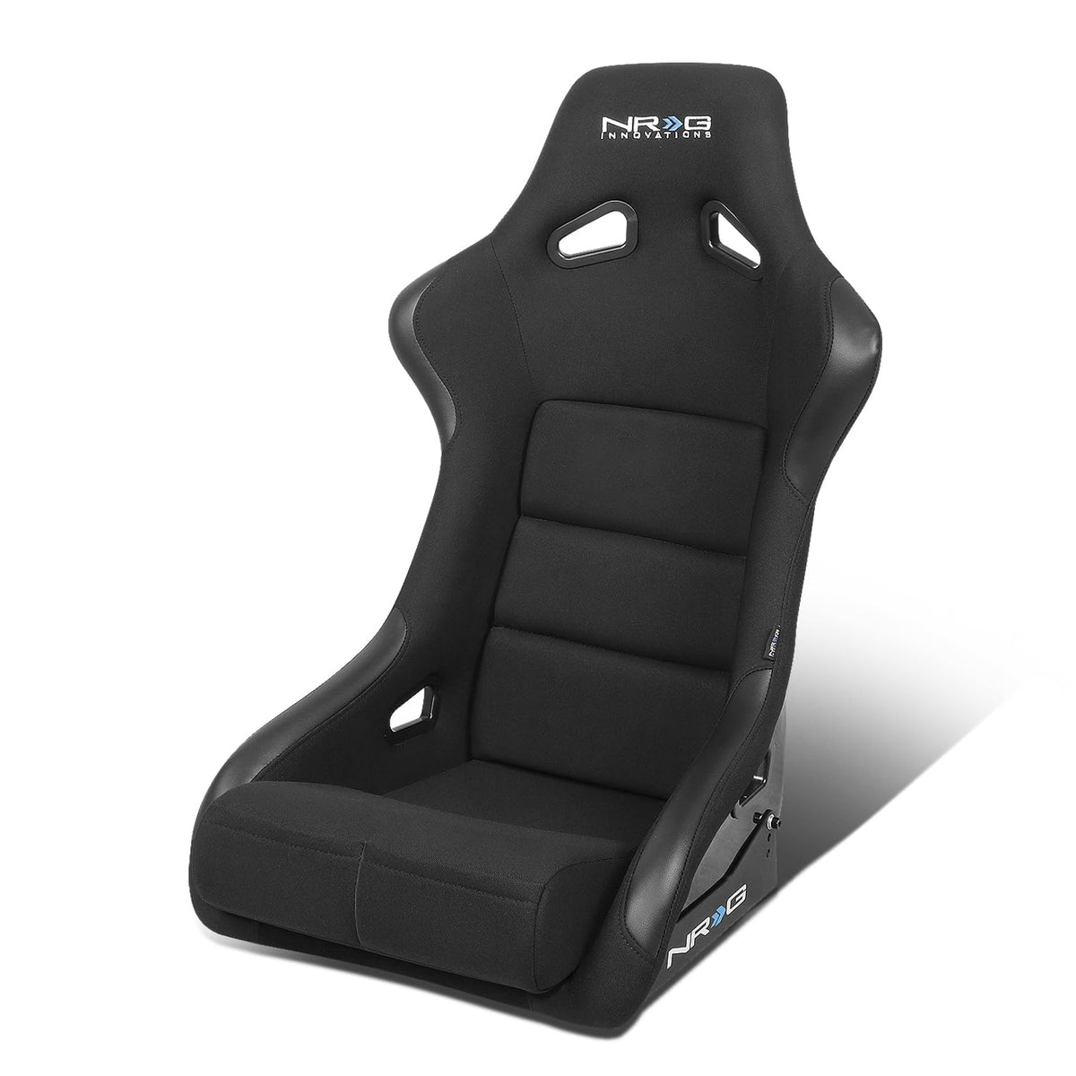 NRG Innovations front view showing black cover and embroidered logo for professional appearance