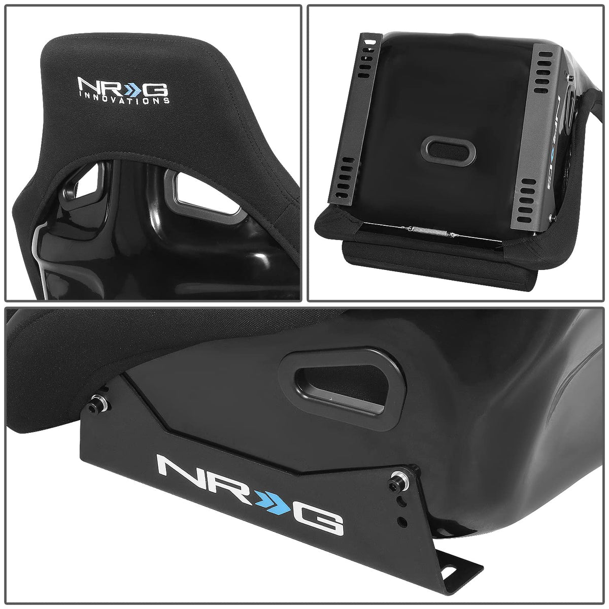 NRG Innovations harness openings detail demonstrating secure 4-point belt routing