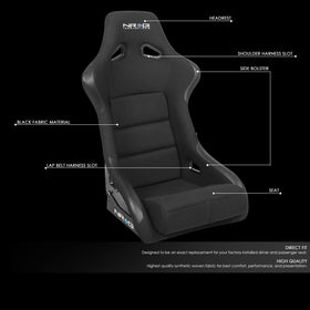 NRG Innovations side profile highlighting deep bolsters for improved lateral support