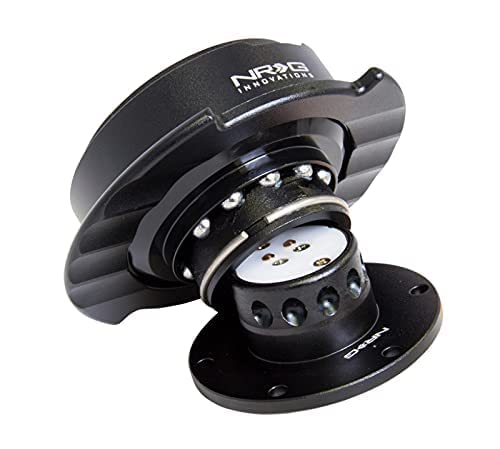 NRG SRK-250BK installed inside car showcasing ergonomic wheel position
