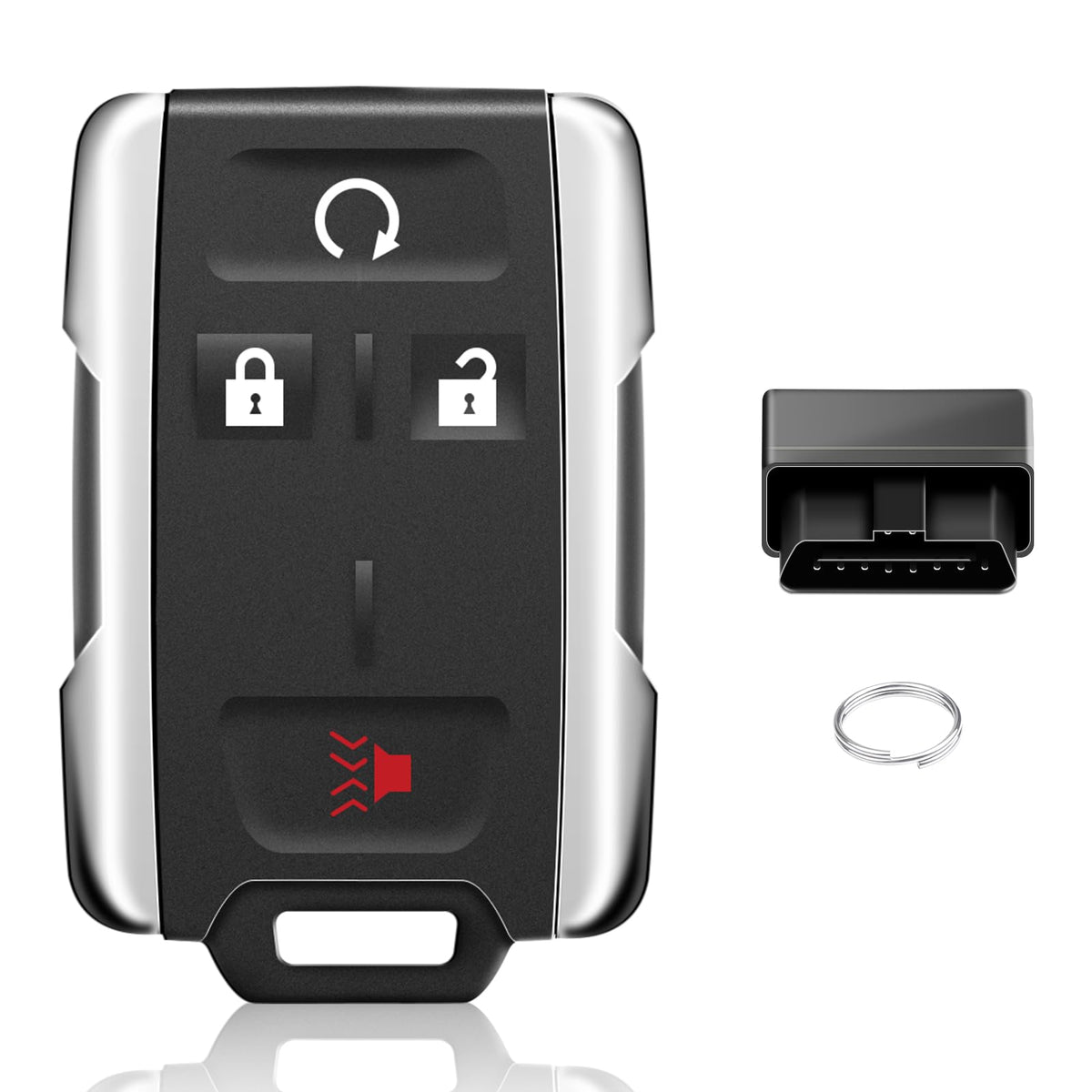 Nrgedzam front view key fob showing buttons and brand, restores remote convenience