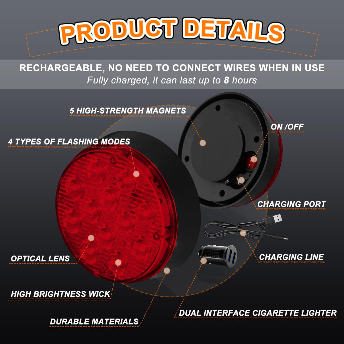 Nrgedzam magnetic base detail with rubber coating protecting vehicle paint