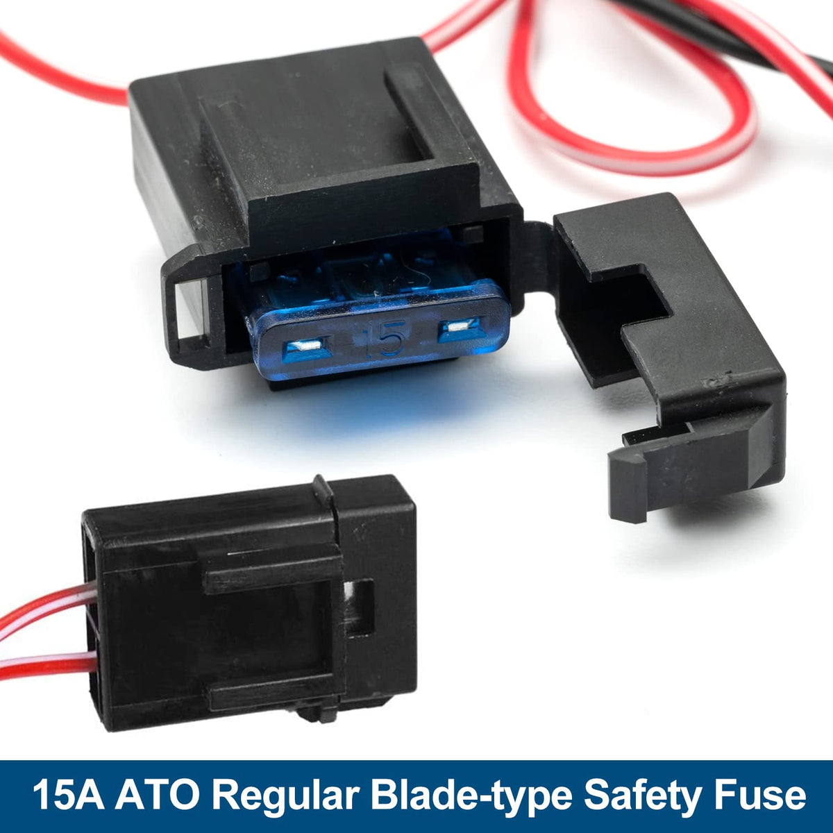 NSLUMO harness next to ruler illustrating compact size and fit