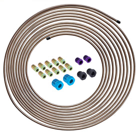 Nstarsmotor full brake line kit overview showing tubing and fittings for easy identification and purchase benefit