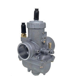 NStreet carburetor float bowl close-up showing removable jets for cleaning and service
