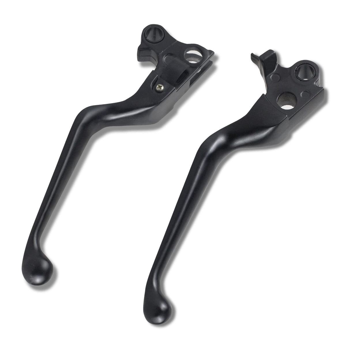 NTHREEAUTO front view of black brake and clutch levers showing shape and fit benefit