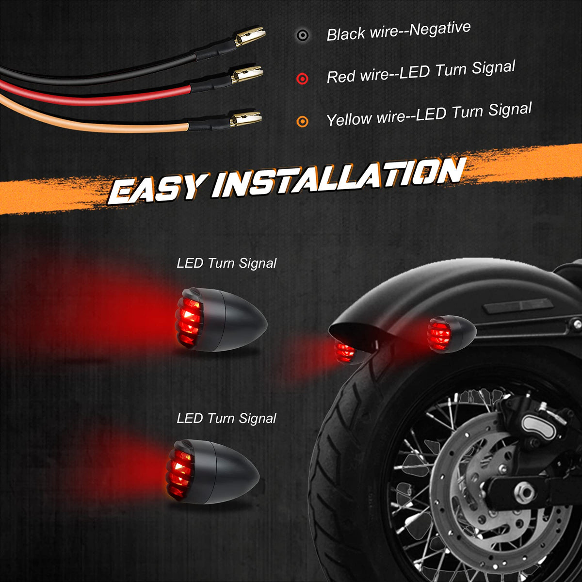 NTHREEAUTO installed on Harley Dyna showing low-profile look and improved visibility