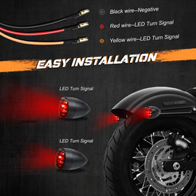 NTHREEAUTO installed on Harley Dyna showing low-profile look and improved visibility