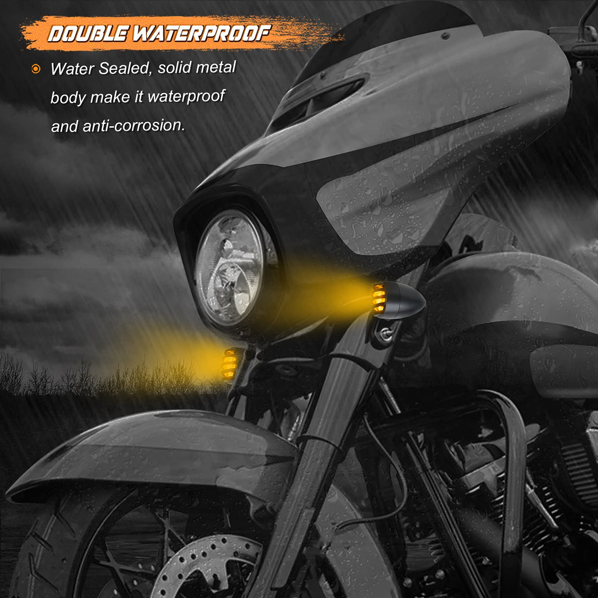 NTHREEAUTO mounted on a 33mm front fork demonstrating secure installation stability
