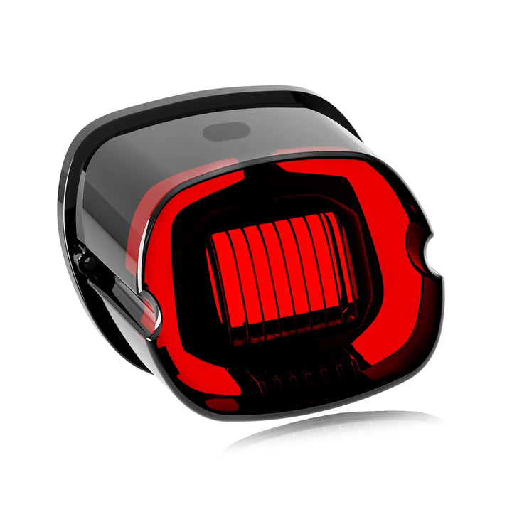 NTHREEAUTO smoked LED taillight front view showing smoked lens and chrome grille for stylish rear look