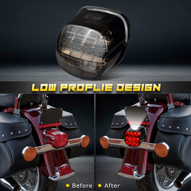 NTHREEAUTO tail light next to ruler showing compact size and easy fitment