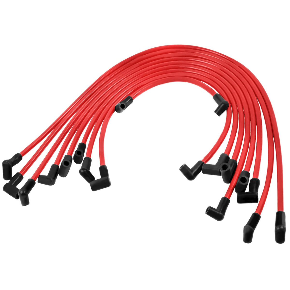 Ntoauto front packaging showing complete 10mm spark wire set and specs for quick selection