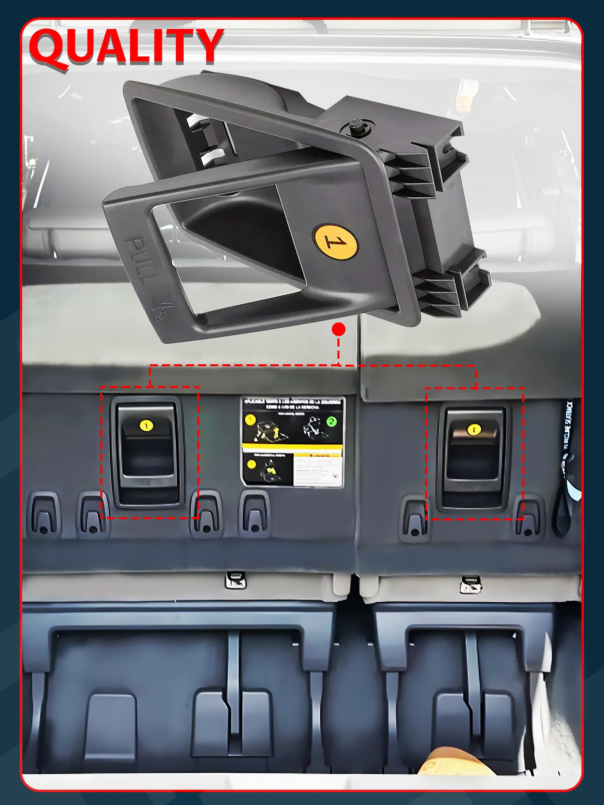 Ntoauto lifestyle view of Sienna front row seat with new handle for restored function