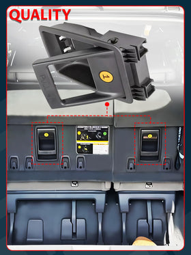 Ntoauto lifestyle view of Sienna front row seat with new handle for restored function