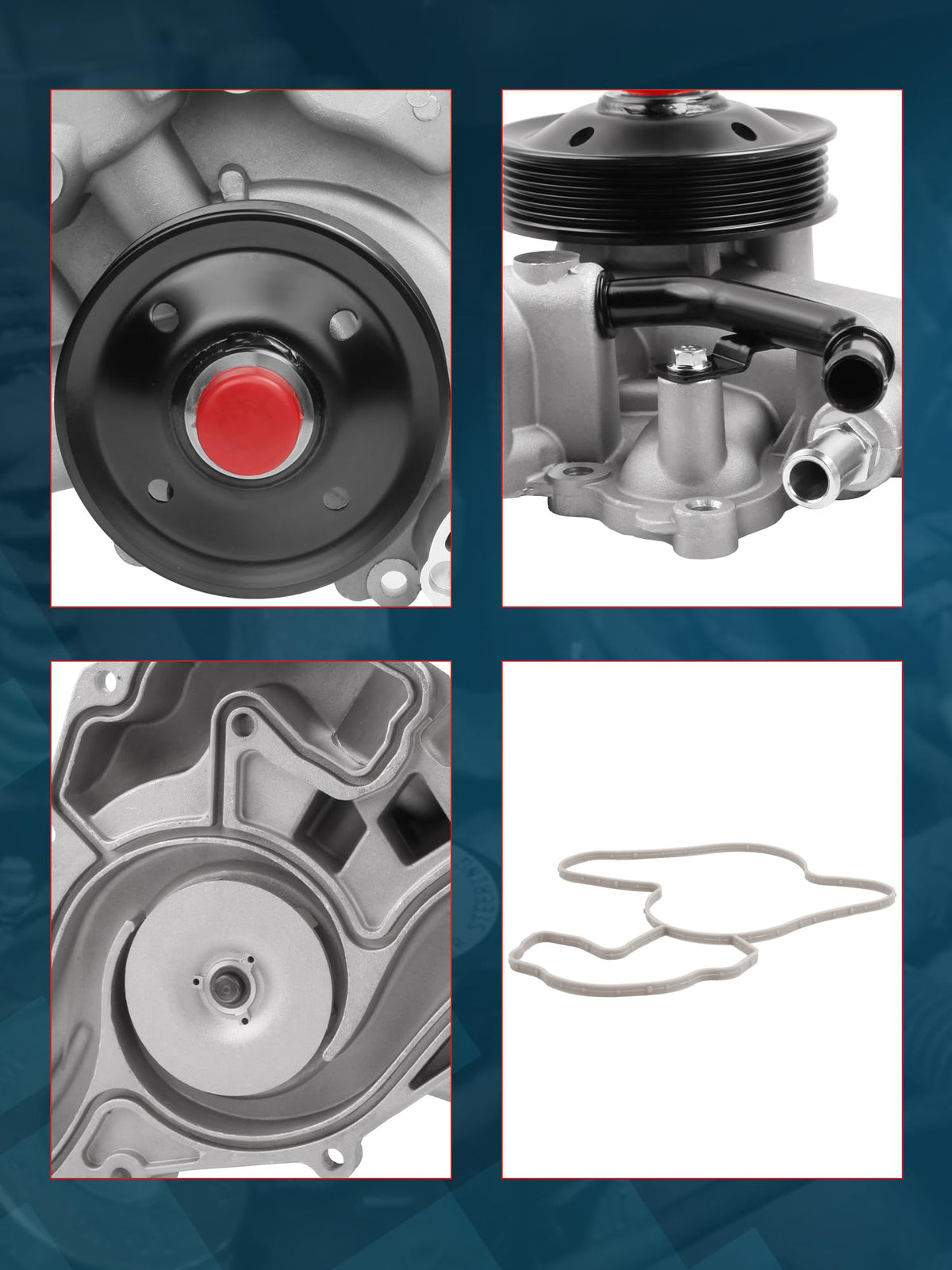 Ntoauto pump installed under RAM hood illustrating direct-fit replacement benefit