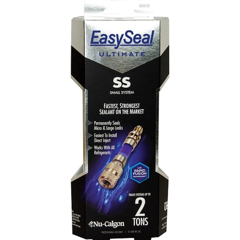 Nu-Calgon EasySeal Ultimate SS 0.1 oz vessel front view showing clear tube and label for fast sealing