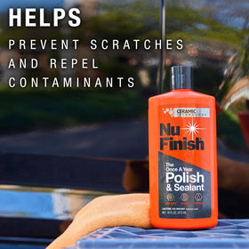 Parked car in driveway with glossy finish from Nu Finish for lifestyle appeal