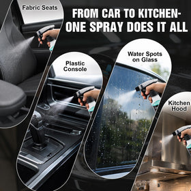 NUAN trigger nozzle detail showing spray action for precise cleaning