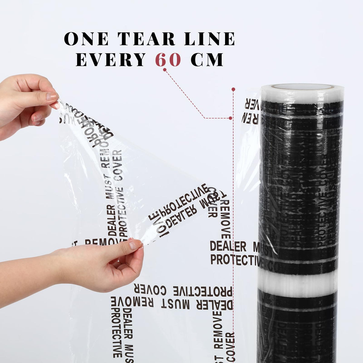 Nuanchu adhesive back closeup demonstrating cling and residue-free removal benefit