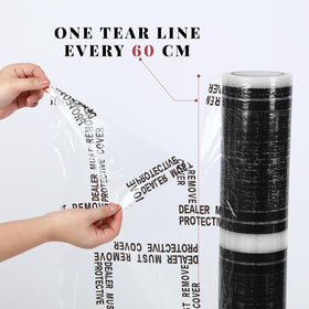 Nuanchu adhesive back closeup demonstrating cling and residue-free removal benefit