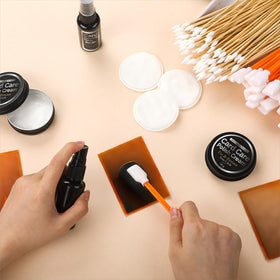 Nuanchu cotton swabs and pointed swabs grouped for precise corner and crease cleaning