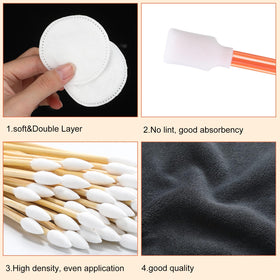 Nuanchu microfiber cloth texture demonstrating softness for streak-free card buffing