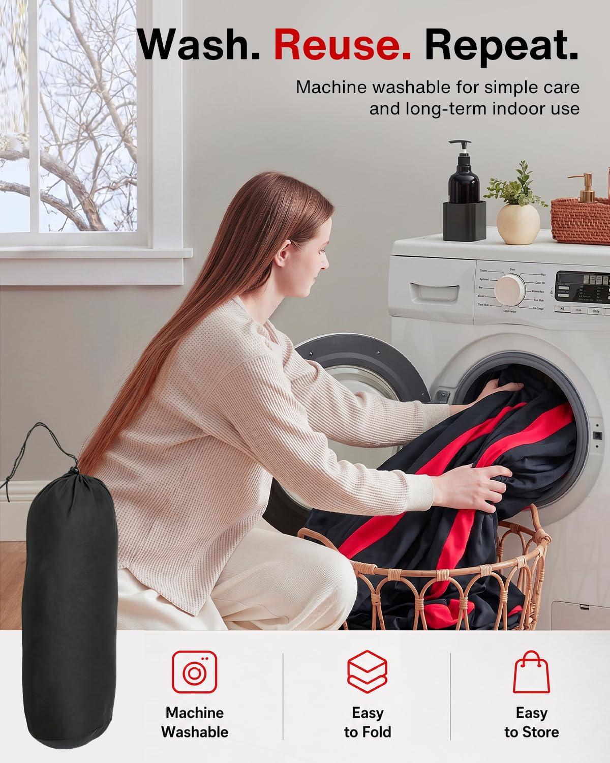 NUBEHONE folded storage bundle compact for convenient storage benefit