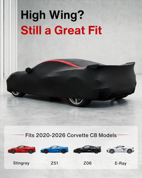 NUBEHONE rear view demonstrating fit over high rear wing for protection