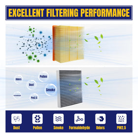 NuFlySic cabin filter behind glovebox access showing straightforward replacement benefit