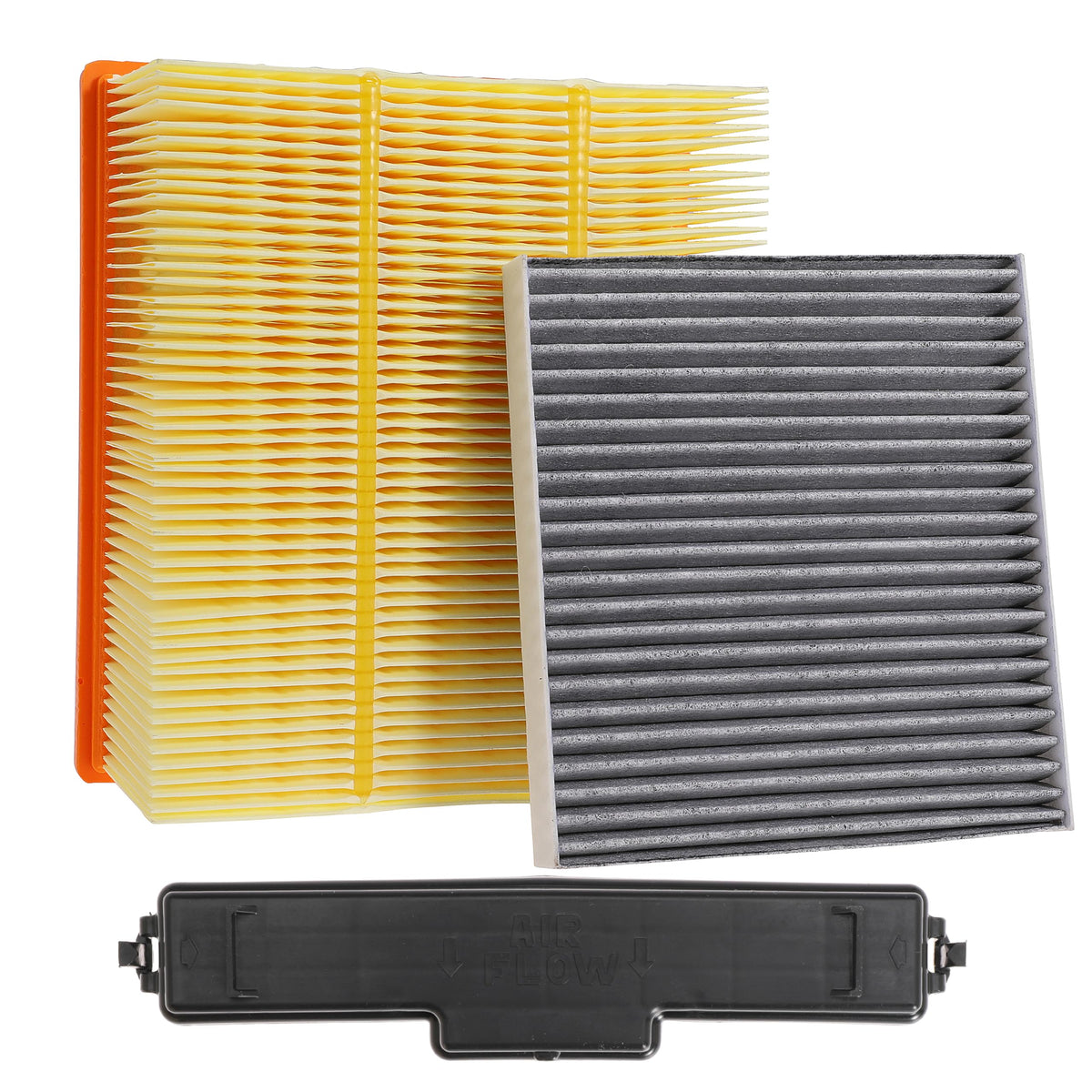 NuFlySic front packaging showing engine and cabin filter kit with clear labeling and fitment