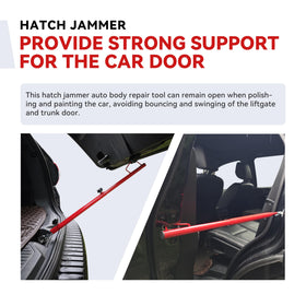 NuFlySic holding an SUV liftgate open to prevent bouncing while working
