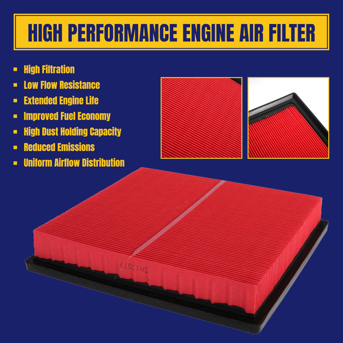 NuFlySic filters beside a ruler showing scale for easy fit verification
