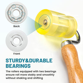 NuIth wooden handle grip providing anti-slip comfort and better control