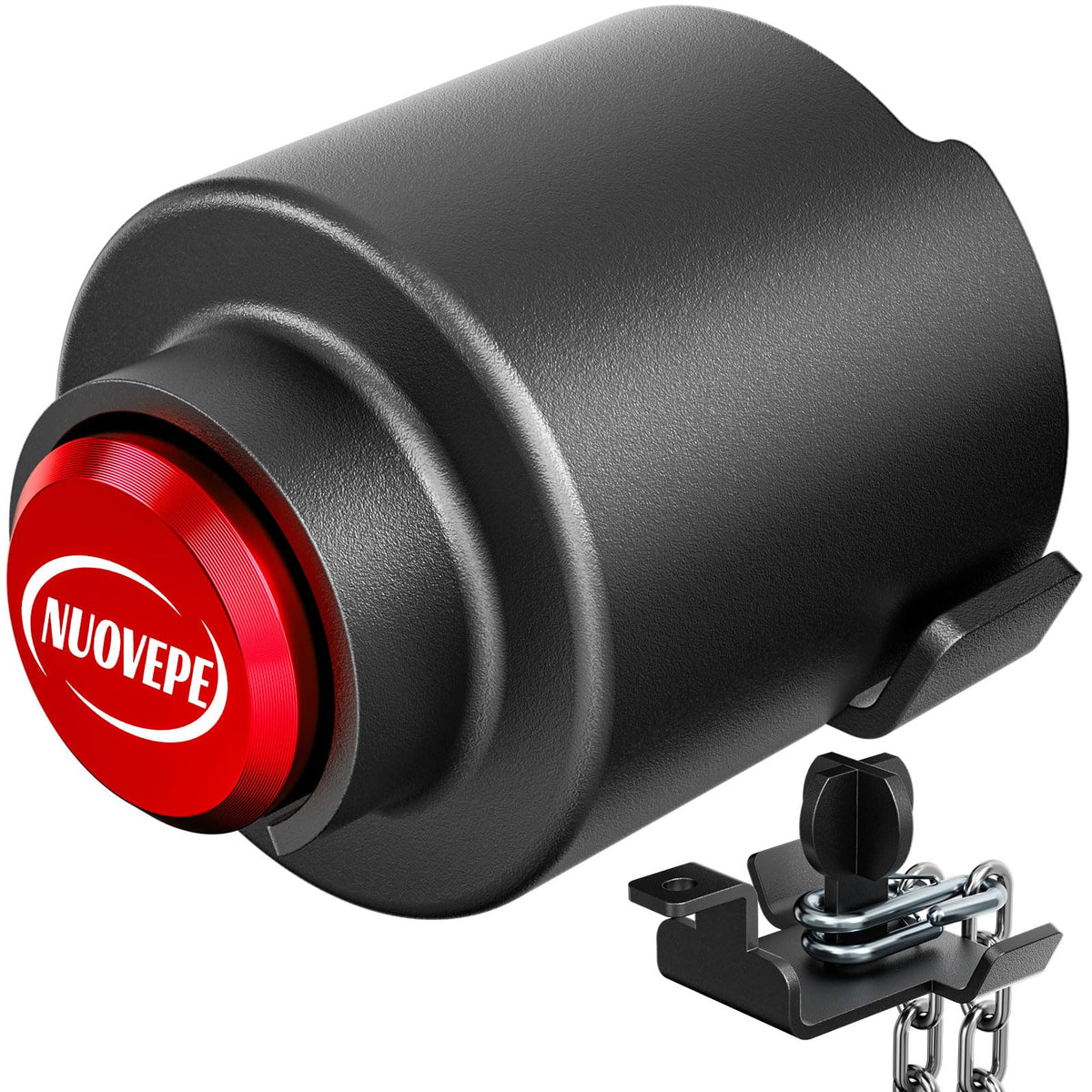 NUOVEPE front view showing lock and benefits of full coupler protection