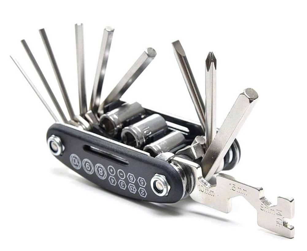 Nuoxinus in use on bicycle tightens bolt quickly for roadside repair convenience