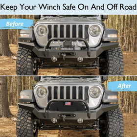 NVAAV front flap open illustrating easy operational access to winch