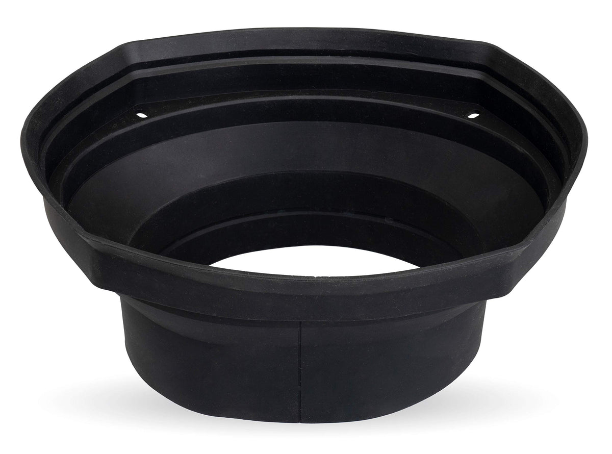 NVX folded silicone baffle showing flexibility for tight openings