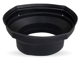 NVX folded silicone baffle showing flexibility for tight openings