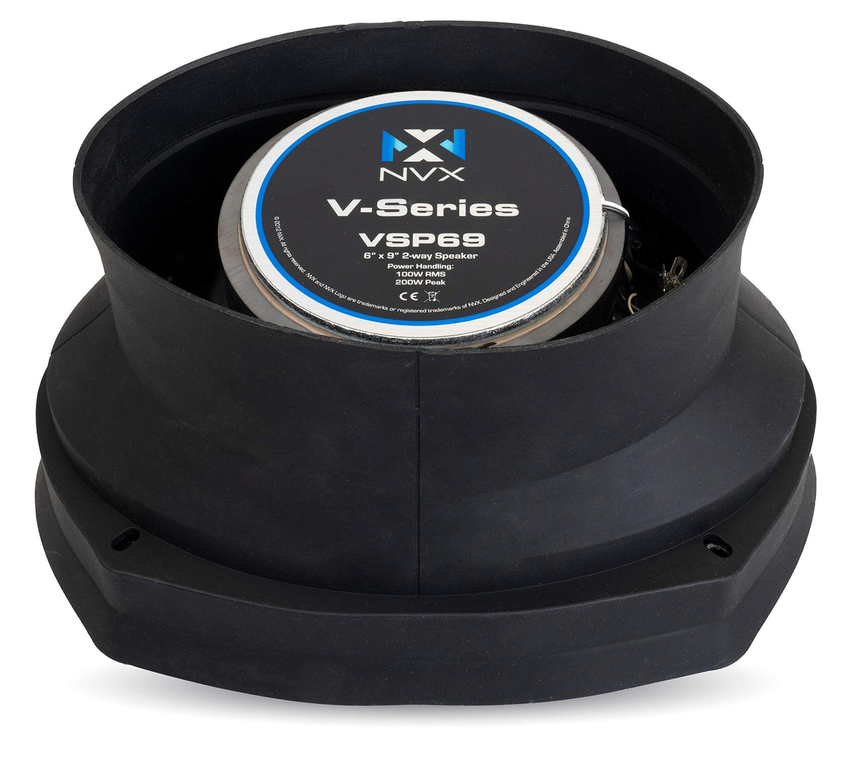 NVX baffle with water splash showing waterproof protection benefit