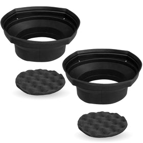 NVX front view of silicone baffle ring showing secure fit and improved sound