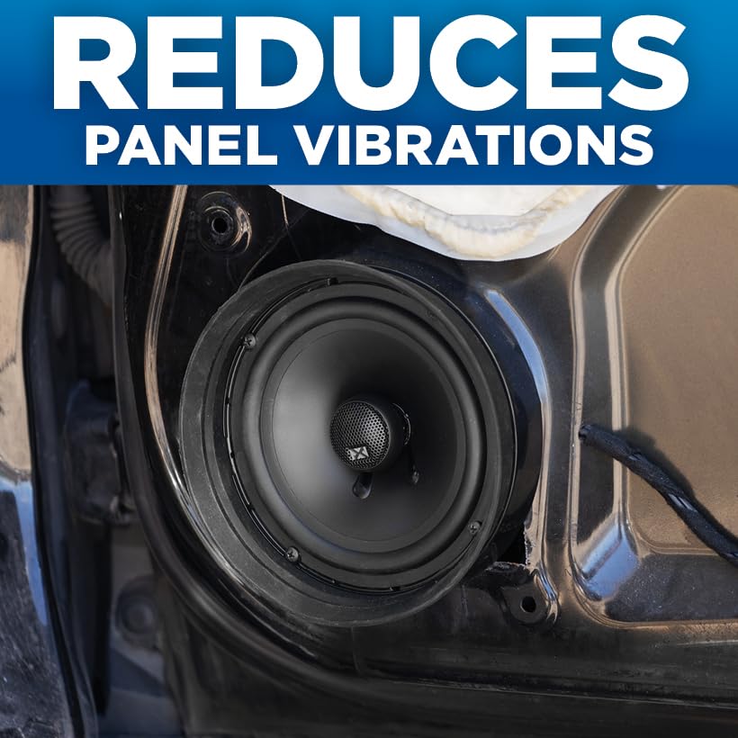 NVX baffle mounted in a car door panel preventing sound leakage and rattle