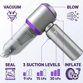 NWDEY accessories laid out including crevice tool and brush, versatile-cleaning benefit