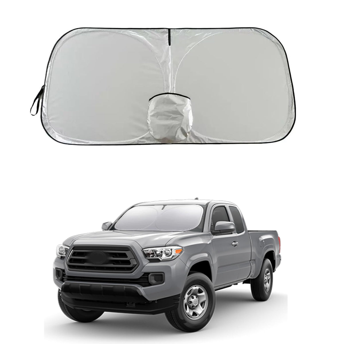 Nwgl sun shade front view showing full windshield fit and custom shape