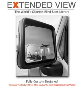 NXTGEN mirror held in hand to show scale and easy peel-and-stick install