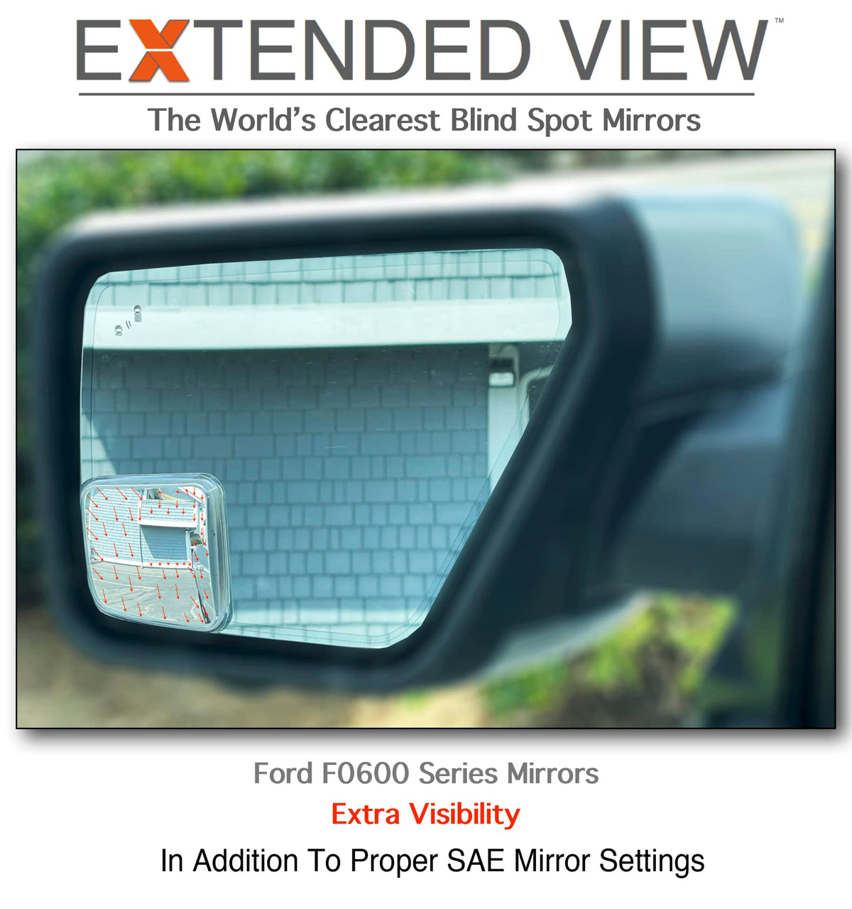 NXTGEN mirrors aiding towing visibility behind trailer for safer lane changes benefit