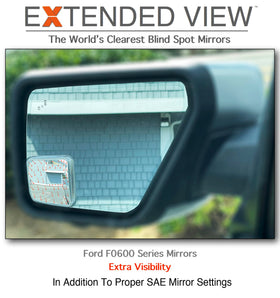 NXTGEN mirrors aiding towing visibility behind trailer for safer lane changes benefit