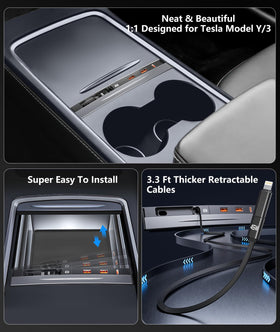 nycetek installed in Tesla Model Y interior showing integrated look