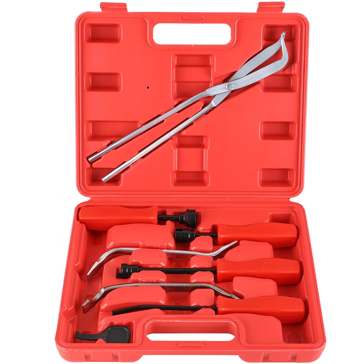 NYXOVA front packaging showing full 8-piece drum brake kit and case for easy transport