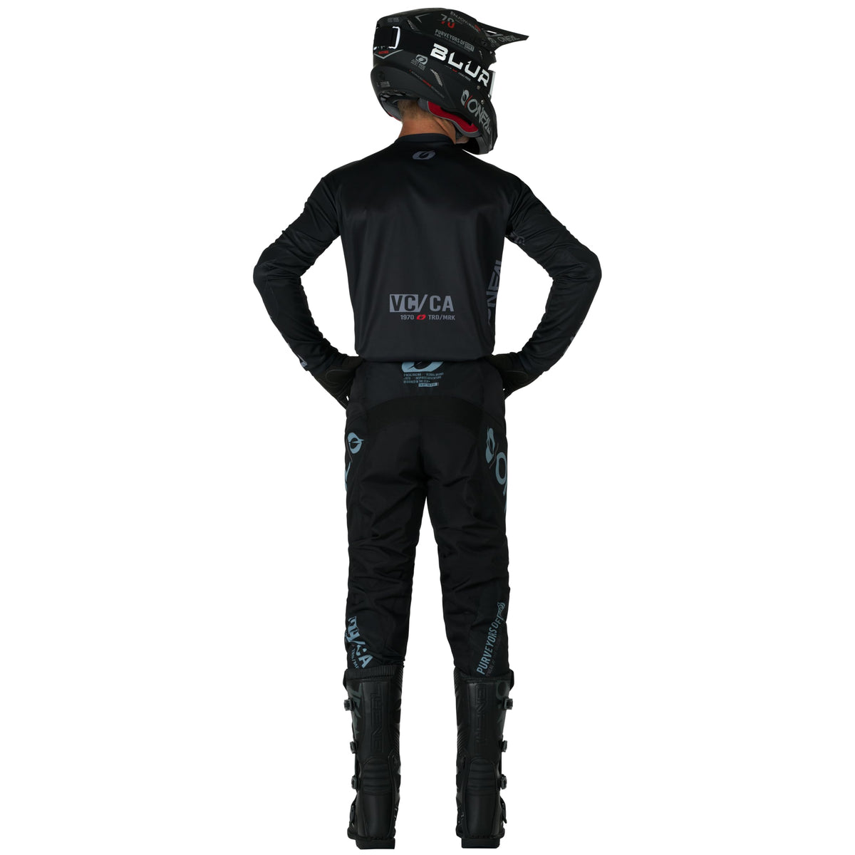 O'NEAL Element MX pant in use on rider demonstrating secure fit and boot compatibility