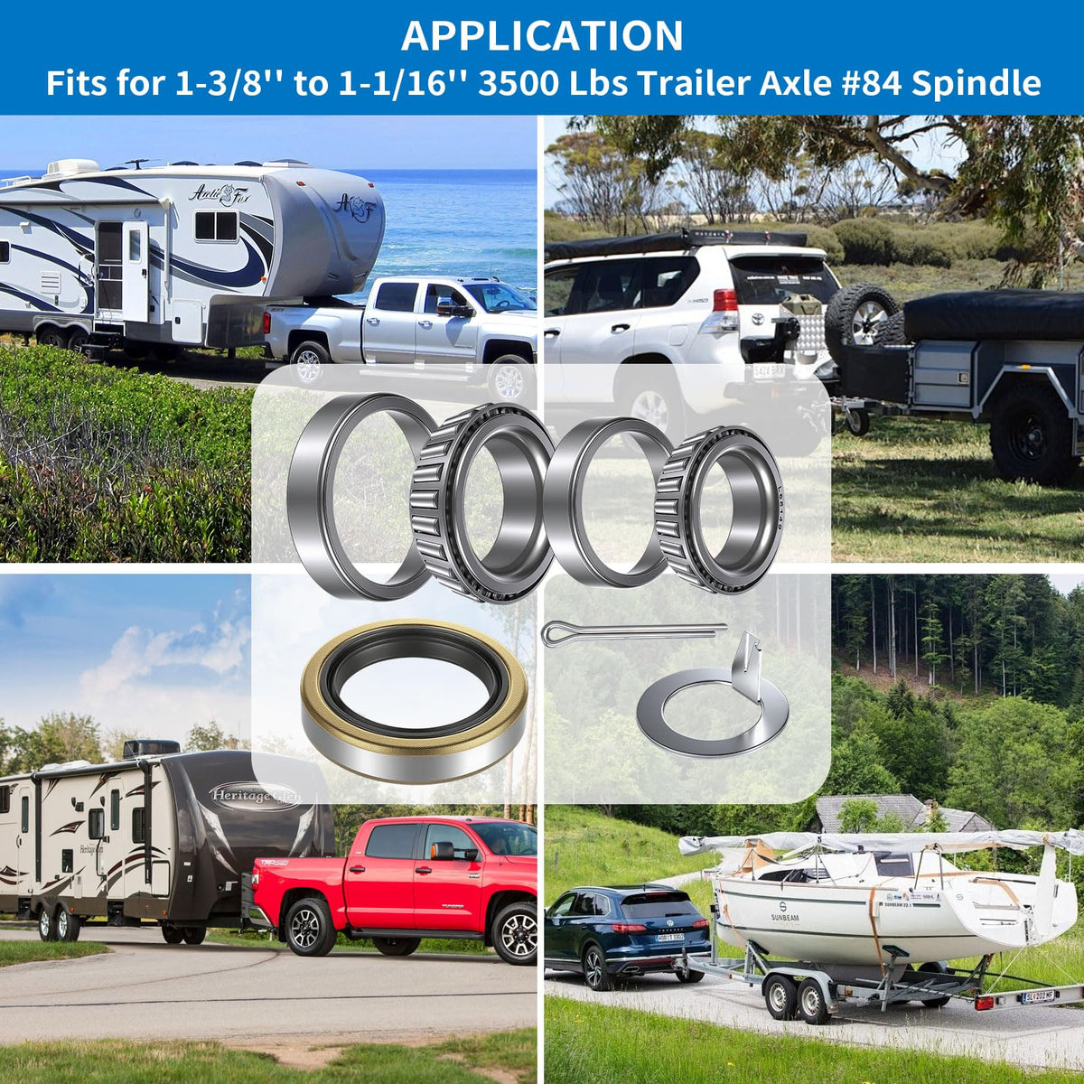 Oacdiel kit fitted on a boat trailer ready to tow for dependable, quiet towing performance